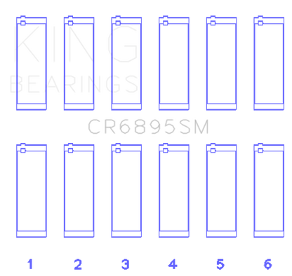 King Engine Bearings Ford Ecoboost 3.5L V6 (Size +1.0mm) Connecting Rod Bearing Set