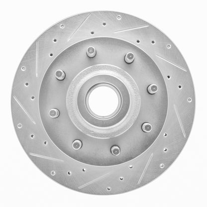 R1 Concepts R1 98-03 Dodge Ram 2500 Van Front Left Drilled & Slotted Silver Brake Rotor