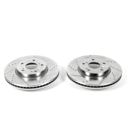 PowerStop Power Stop 13-19 Honda Accord Front Evolution Drilled & Slotted Rotors - Pair