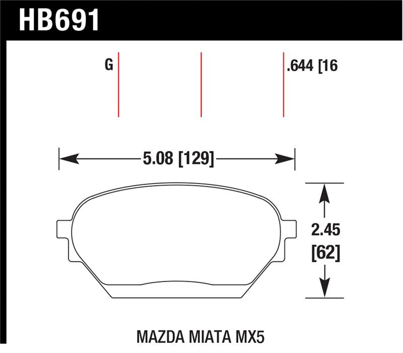 Hawk Performance Hawk 06-14 Mazda MX-5 DTC-60 Race Front Brake Pads