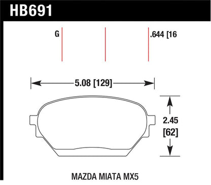 Hawk Performance Hawk 06-14 Mazda MX-5 DTC-60 Race Front Brake Pads