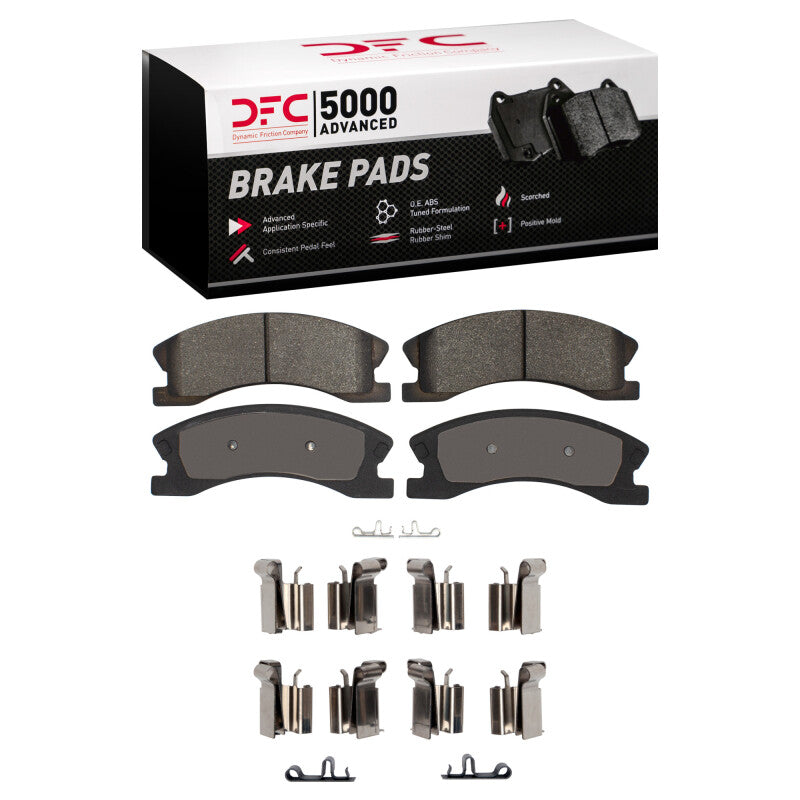DFC 99-04 Jeep Grand Cherokee Front 5000 Advanced Semi Metallic Brake Pads and Hardware Kit