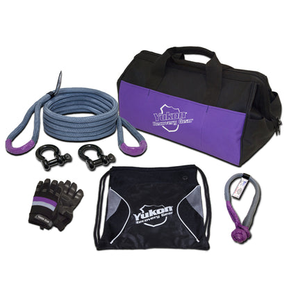 Yukon Gear & Axle Yukon Gear Recovery Gear Kit w/ 3/4in. Kinetic Rope Tow Strap