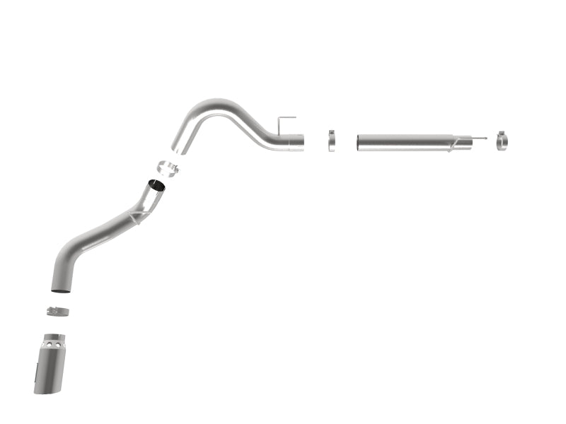 aFe Atlas 4in Aluminized Steel DPF-Back Exh 18-19 Ford F-150 V6-3.0L (td) w/ Polished Tip