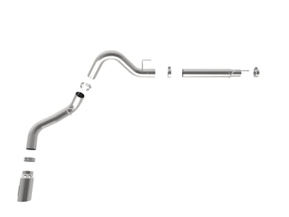 aFe Atlas 4in Aluminized Steel DPF-Back Exh 18-19 Ford F-150 V6-3.0L (td) w/ Polished Tip