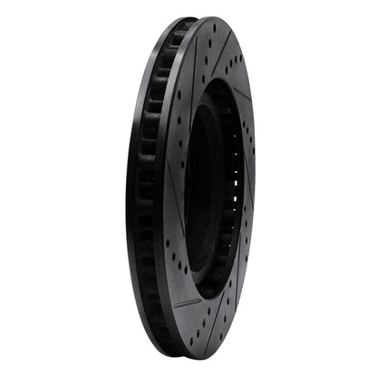 R1 Concepts R1 92-02 Dodge Viper Front Right Drilled & Slotted Black Brake Rotor