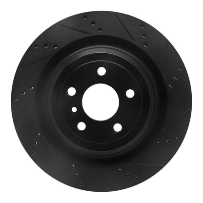 R1 Concepts R1 13-19 Mercedes-Benz GLS450 Rear Right Drilled & Slotted Black Brake Rotor