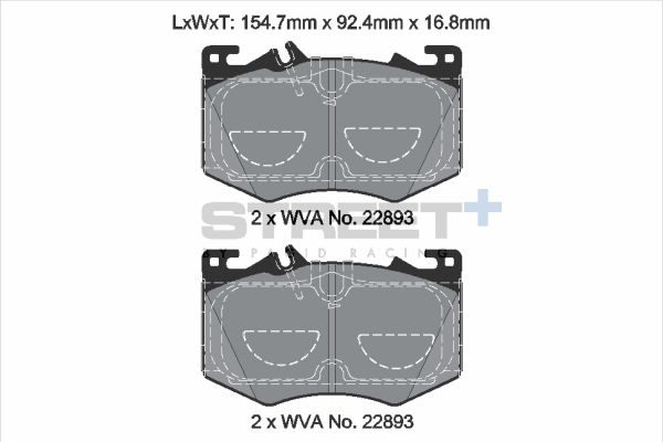 PAGID Racing T8211SP2001 STREET+ Brake Pads