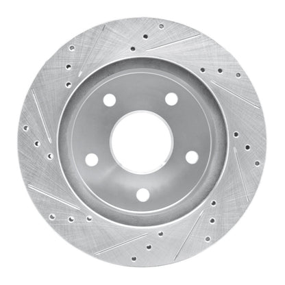 R1 Concepts R1 00-01 Dodge Ram 1500 Pickup Front Right Drilled & Slotted Silver Brake Rotor