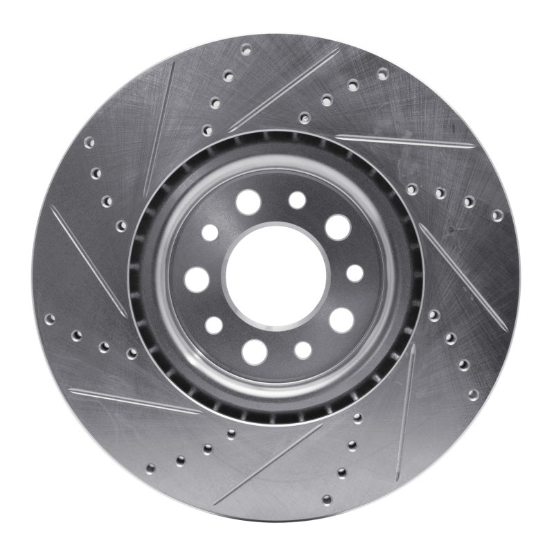 R1 Concepts R1 14-25 Alfa Romeo Tonale Front Right Drilled & Slotted Silver Brake Rotor