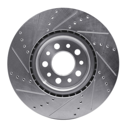 R1 Concepts R1 14-25 Alfa Romeo Tonale Front Right Drilled & Slotted Silver Brake Rotor