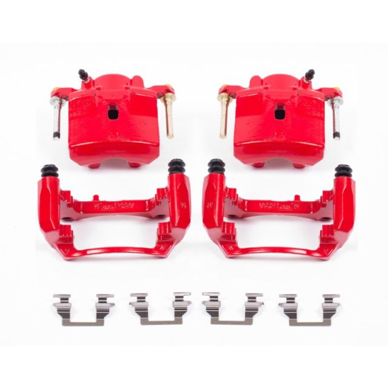 PowerStop Power Stop 06-12 Chevrolet Malibu Front Red Calipers w/Brackets - Pair