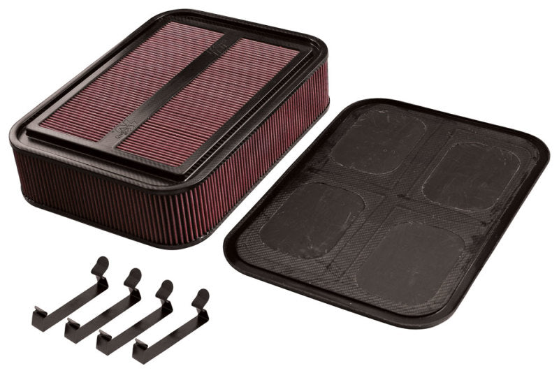 K&N Engineering K&N Custom Racing Assembly Carbon Fiber 4in Air Box w/ Base and Hardware - Large
