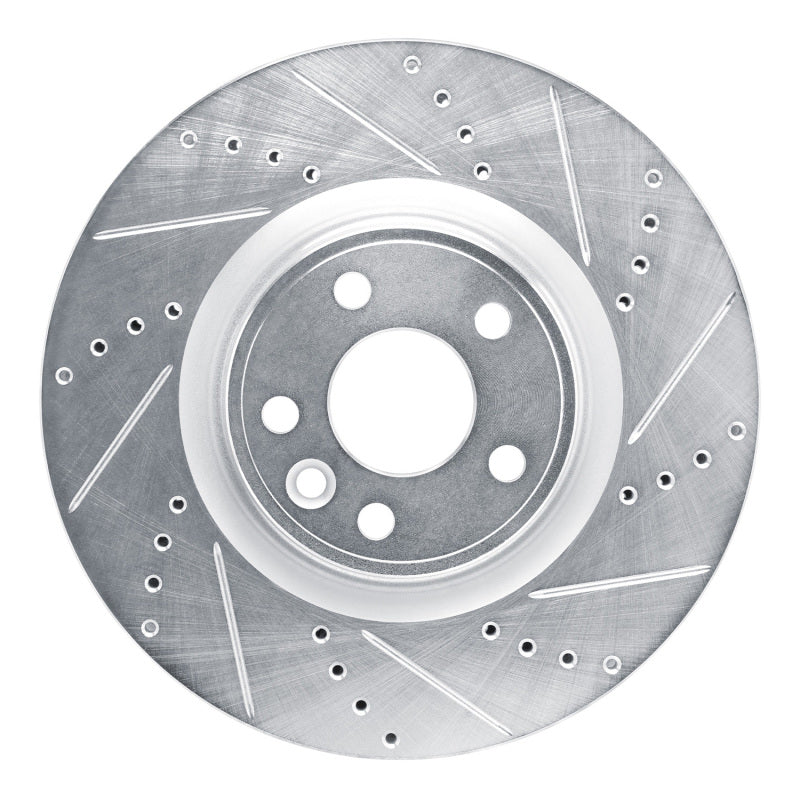 R1 Concepts R1 20-20 Jaguar F-Pace Front Right Drilled & Slotted Silver Brake Rotor