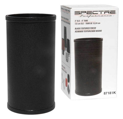 Spectre Tube Intake 3in od X 6inl - Black