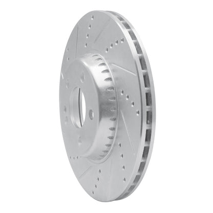 R1 Concepts R1 16-23 Mercedes-Benz GLC350e Rear Left Drilled & Slotted Silver Brake Rotor