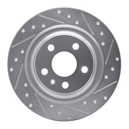 R1 Concepts R1 18-25 Volvo S60 Rear Right Drilled & Slotted Silver Brake Rotor