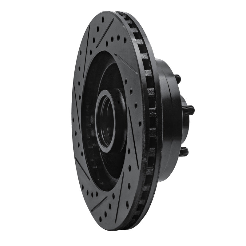 R1 Concepts R1 91-96 Dodge Dakota RWD Front Right Drilled & Slotted Black Brake Rotor