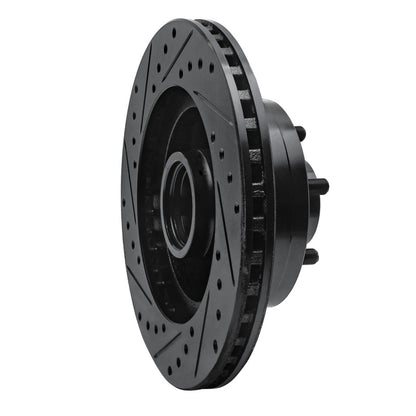 R1 Concepts R1 91-96 Dodge Dakota RWD Front Right Drilled & Slotted Black Brake Rotor