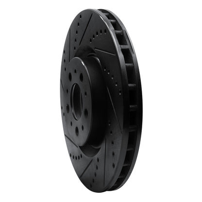 R1 Concepts R1 04-07 Volvo S60 Front Left Drilled & Slotted Black Brake Rotor