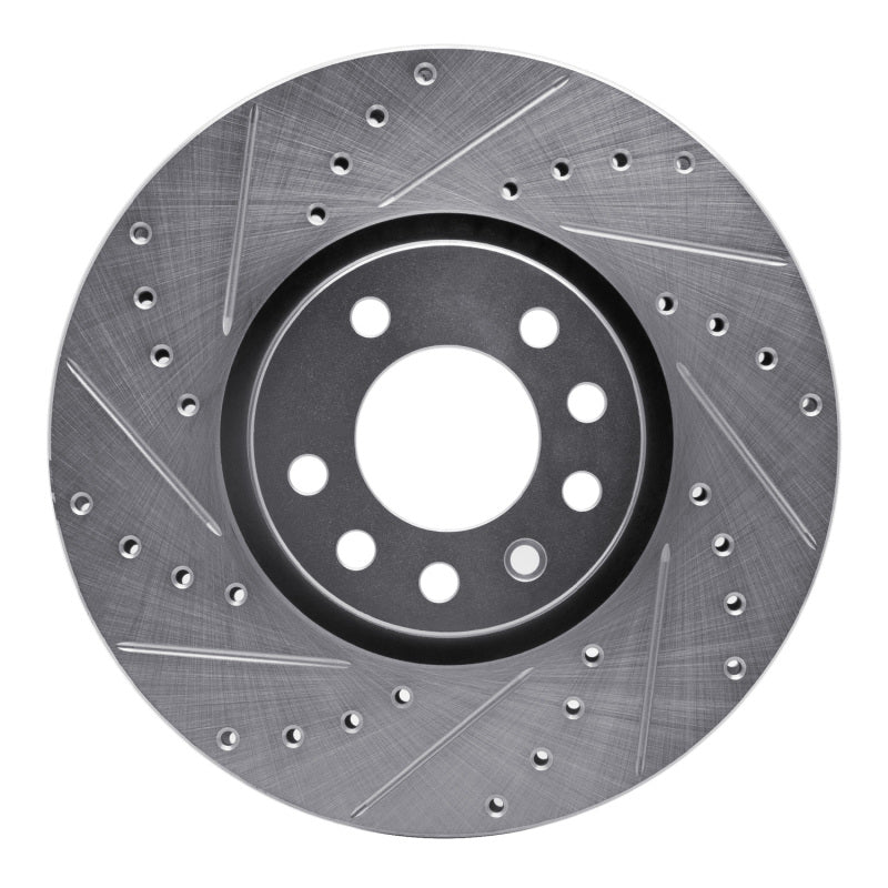 R1 Concepts R1 99-10 Chevrolet ASTRA (Mexico) Front Left Drilled & Slotted Silver Brake Rotor