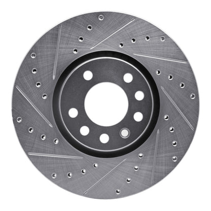 R1 Concepts R1 99-10 Chevrolet ASTRA (Mexico) Front Left Drilled & Slotted Silver Brake Rotor
