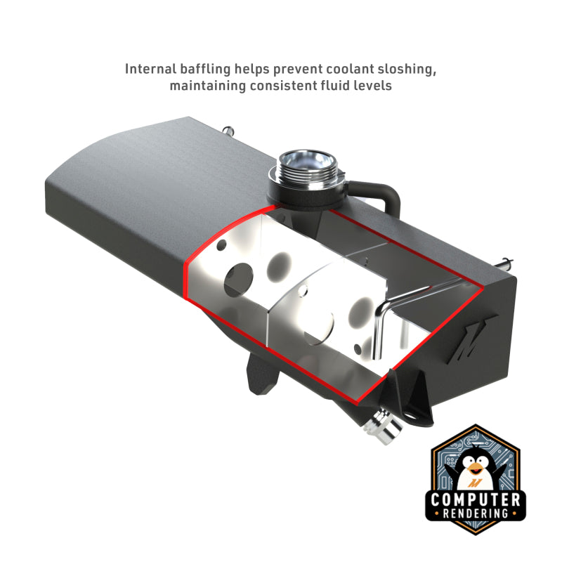 Mishimoto 2015+ Ford F-150 Aluminum Expansion Tank - Micro-Wrinkle Black