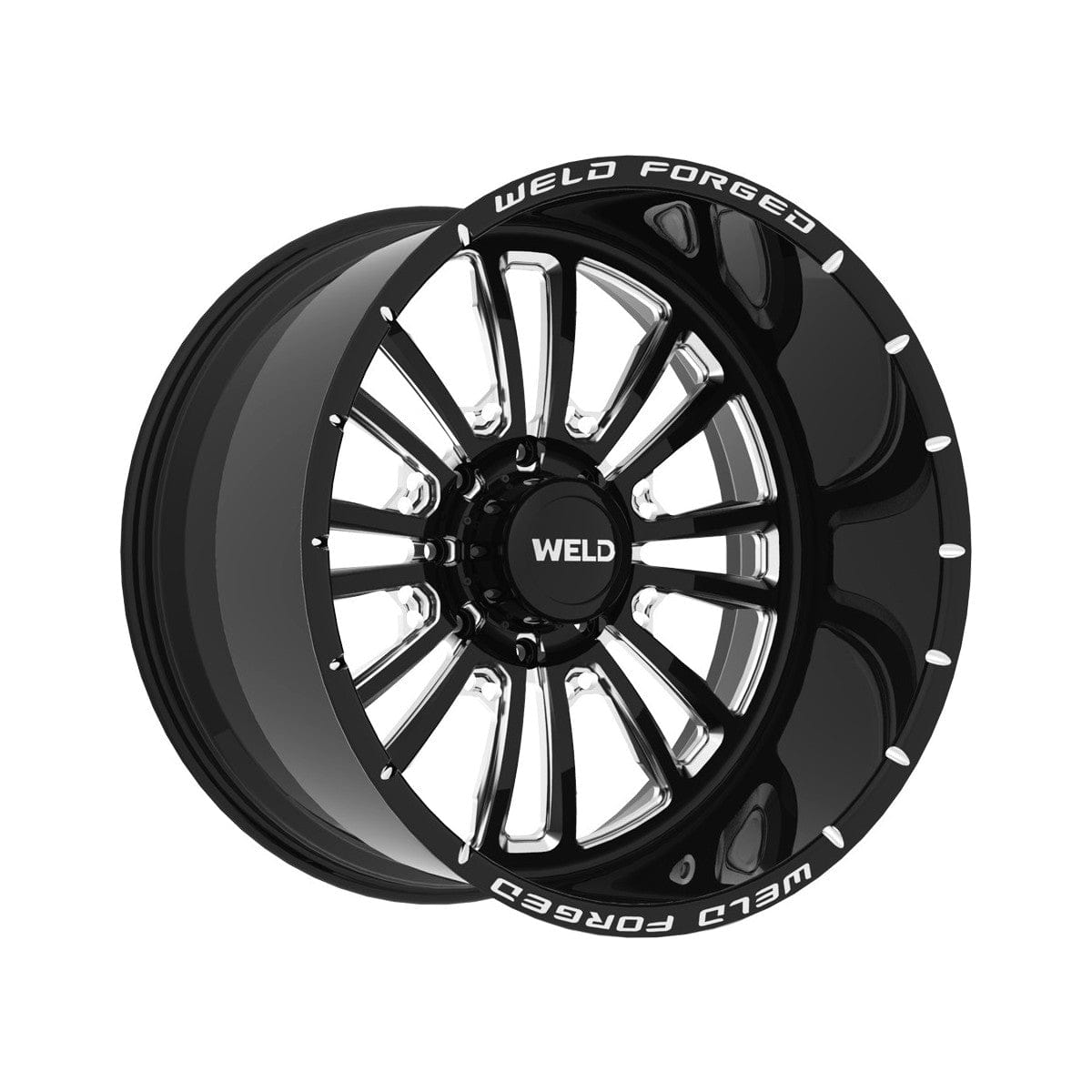 Weld W71442018BBA Scope Xt Wheel 24x12 8x180 ET-51 BS4.5 Gloss Black & Contrast Cut