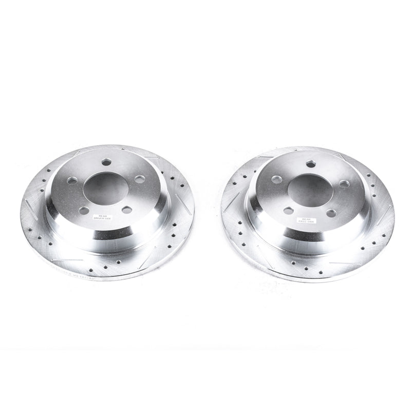 PowerStop Power Stop 93-98 Jeep Grand Cherokee Rear Evolution Drilled & Slotted Rotors - Pair