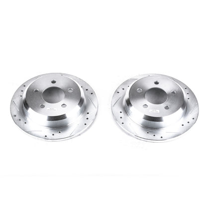PowerStop Power Stop 93-98 Jeep Grand Cherokee Rear Evolution Drilled & Slotted Rotors - Pair