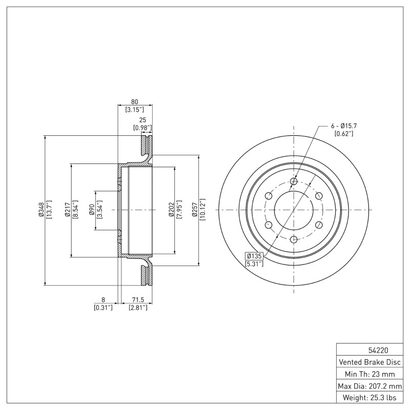 DFC 12-20 Ford F-150 RWD Rear Brake Rotor