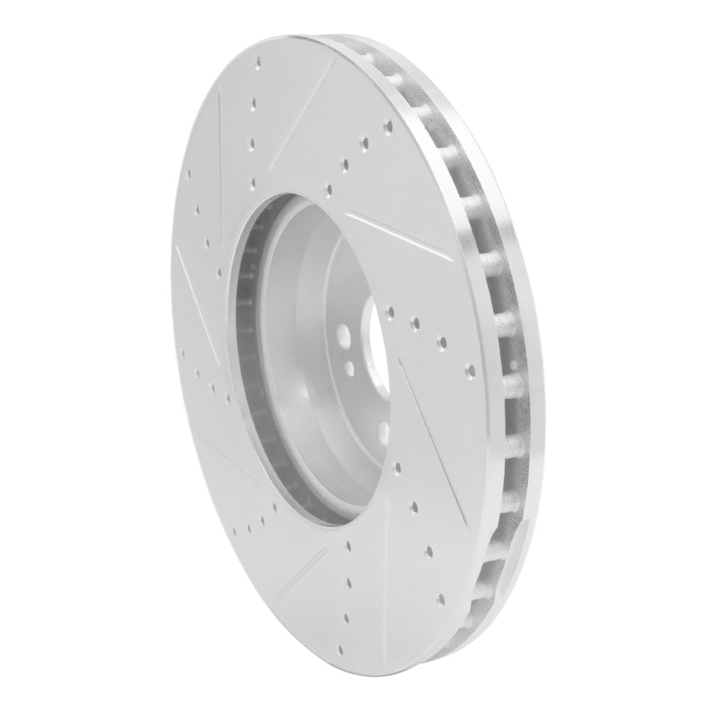 R1 Concepts R1 15-23 Mercedes-Benz C350E Front Right Drilled & Slotted Silver Brake Rotor