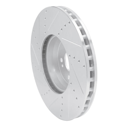 R1 Concepts R1 15-23 Mercedes-Benz C350E Front Right Drilled & Slotted Silver Brake Rotor