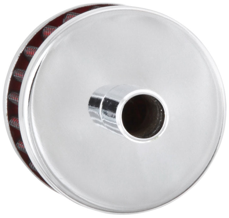K&N Engineering K&N Steel Base Chrome Top Crankcase Vent Filter 1/2in. Vent / 2in. OD / 1-1/2in. Height