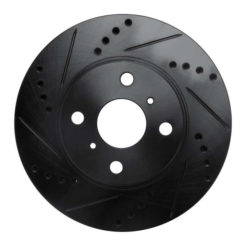 R1 Concepts R1 04-06 Scion XB Front Left Drilled & Slotted Black Brake Rotor