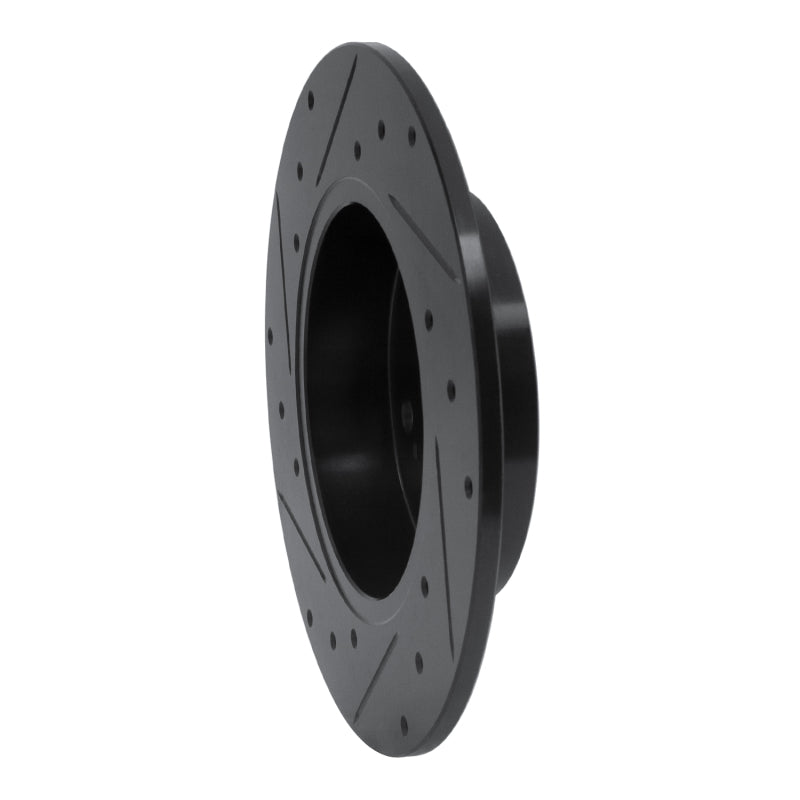 R1 Concepts R1 94-04 Infiniti I30 Rear Right Drilled & Slotted Black Brake Rotor