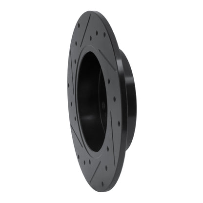 R1 Concepts R1 94-04 Infiniti I30 Rear Right Drilled & Slotted Black Brake Rotor