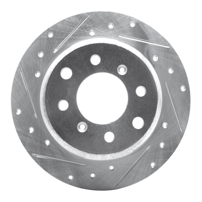 R1 Concepts R1 64-94 Alfa Romeo Giulia Sprint Rear Left Drilled & Slotted Silver Brake Rotor