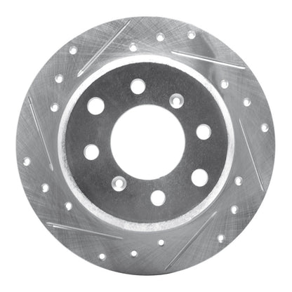 R1 Concepts R1 64-94 Alfa Romeo Giulia Sprint Rear Left Drilled & Slotted Silver Brake Rotor