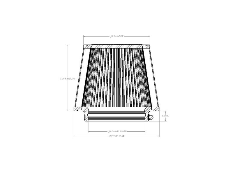 aFe Magnum FORCE Intake Replacement Air Filter w/ D2 Dura-Dry Media 6in F x 9in B x 7in T x 7in H