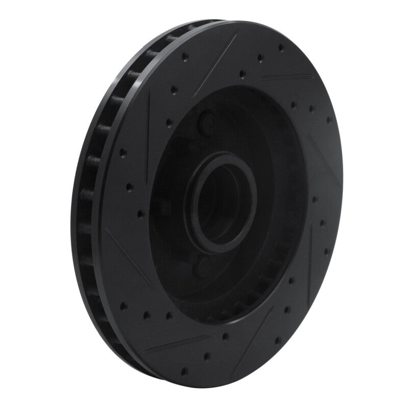 R1 Concepts R1 88-94 Chevrolet C1500 Front Right Drilled & Slotted Black Brake Rotor