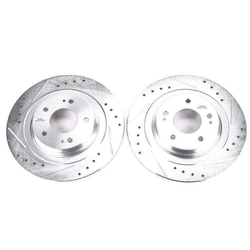 PowerStop Power Stop 2018 Mitsubishi Eclipse Cross Rear Evolution Drilled & Slotted Rotors - Pair