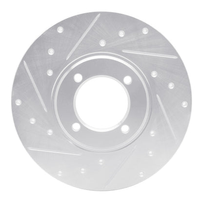 R1 Concepts R1 76-81 Toyota Celica Front Left Drilled & Slotted Silver Brake Rotor
