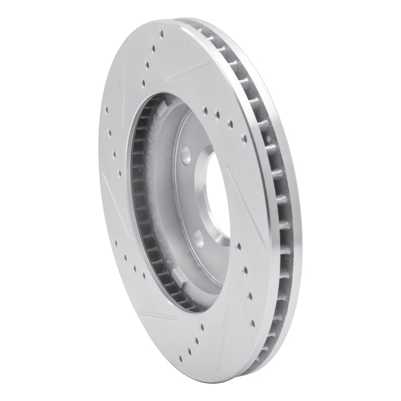 R1 Concepts R1 97-05 Chevrolet Classic Front Right Drilled & Slotted Silver Brake Rotor
