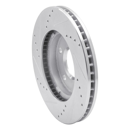R1 Concepts R1 97-05 Chevrolet Classic Front Right Drilled & Slotted Silver Brake Rotor