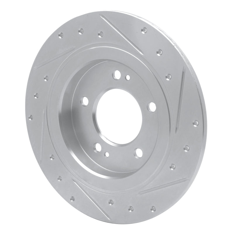 R1 Concepts R1 13-25 Hyundai SONATA Rear Left Drilled & Slotted Silver Brake Rotor