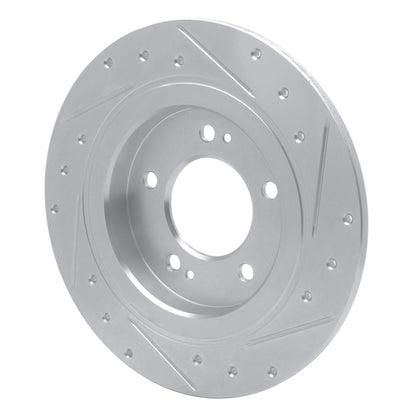 R1 Concepts R1 13-25 Hyundai SONATA Rear Left Drilled & Slotted Silver Brake Rotor