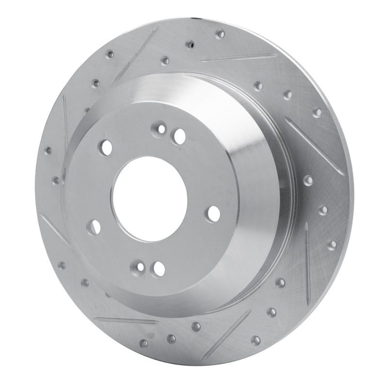 R1 Concepts R1 10-21 Hyundai Santa Fe Rear Left Drilled & Slotted Silver Brake Rotor