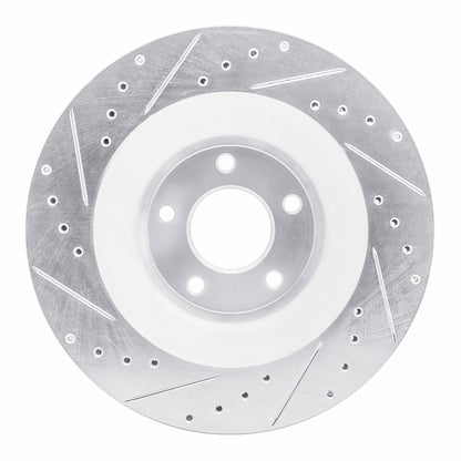 R1 Concepts R1 08-14 Chrysler 200 Front Right Drilled & Slotted Silver Brake Rotor
