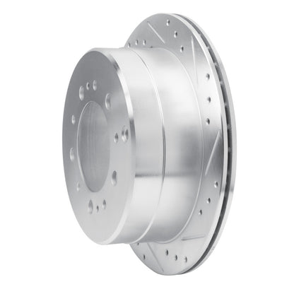R1 Concepts R1 98-07 Lexus LX470 Rear Right Drilled & Slotted Silver Brake Rotor